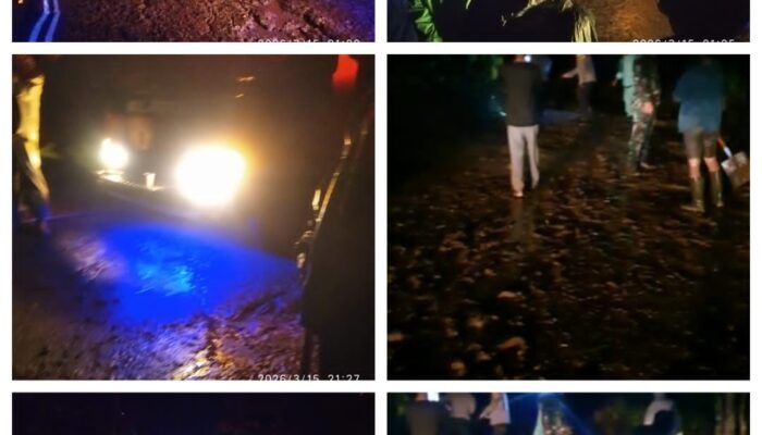 Gercep! Camat Buahdua Pimpin Langsung Penanganan Longsor Batu di Gunung Nangkod