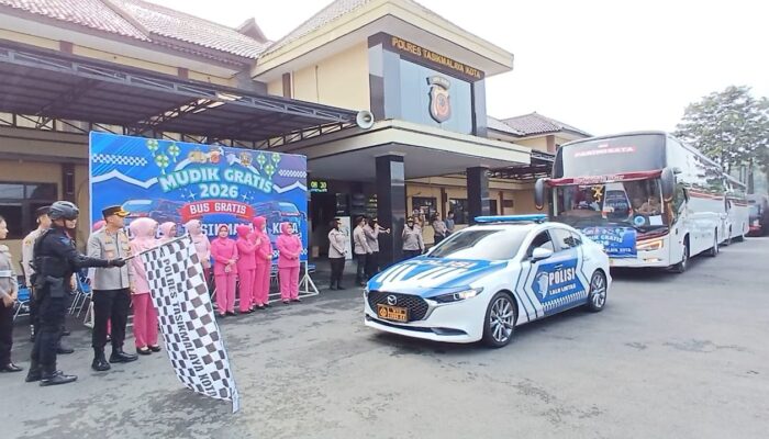 Mudik Gratis Polres Tasikmalaya Kota, Bus Otw Solo