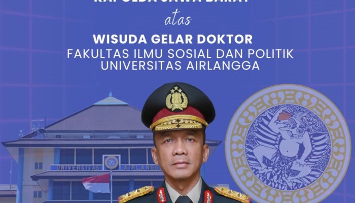Inspirasi Bagi Anggota, Kapolda Jabar Irjen Pol Rudi Setiawan Berhasil Raih Gelar Doktor