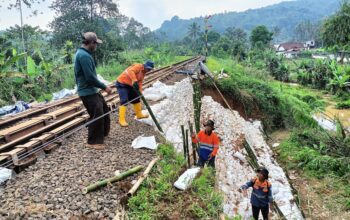 KAI Daop 2 Bandung Percepat Penanganan Jalur Rel di Cianjur