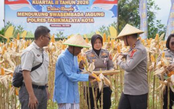 Polres Tasikmalaya Kota Panen Raya di Cisayong, 6 Ha Hasilkan 10 Ton Jagung