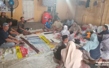 Warga Osnai Indramayu Kompak, Mushola Nurul Huda Sembelih 2 Sapi dan 8 Kambing