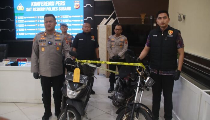 Satreskrim Polres Subang Gulung Tiga Pelaku Curanmor Modus Kunci Duplikat