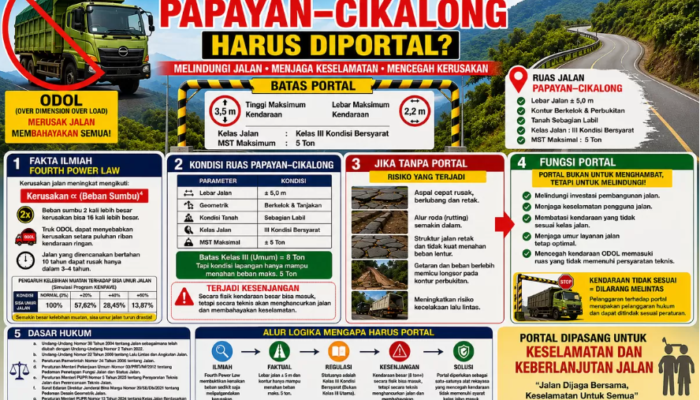 Pemkab Tasikmalaya Pasang Portal di Papayan–Cikalong, Bukan Tutup Akses Warga