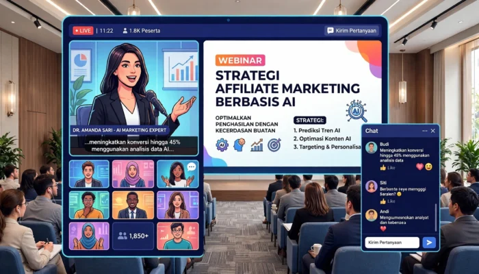 Proyek Akhir Kuliah, Mahasiswa MPRS IKI Bandung Sukses Gelar Webinar Digital Marketing Berbasis AI