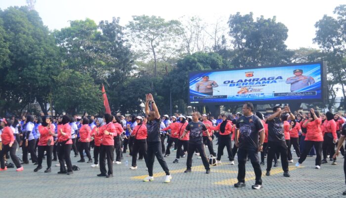 Polda Jabar Gelar Olahraga Bersama, Perkuat Komitmen Polri Presisi di Jawa Barat