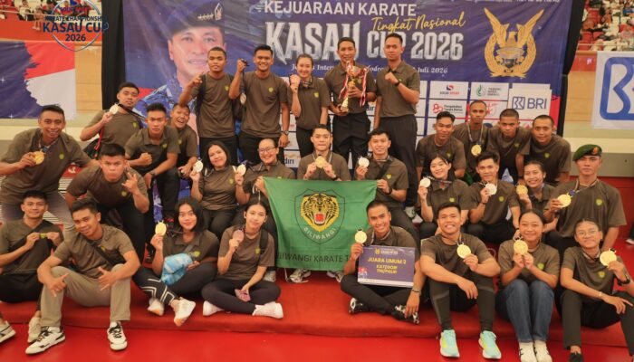Karateka Kodam III/Siliwangi Sabet Juara Umum II di Kejurnas Piala KASAU Cup 2026, Borong 24 Medali
