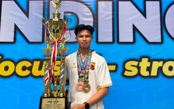 Anggota Polres Tasikmalaya Raih Medali Emas di Kejuaraan Taekwondo Kapolri Cup
