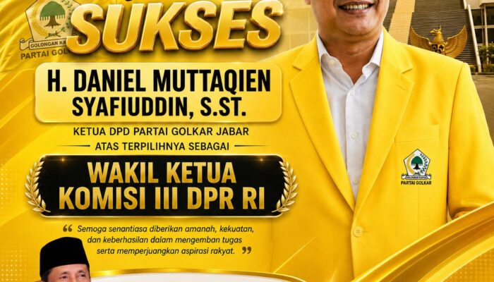 Bangganya Ketua Golkar Kabupaten Tasikmalaya atas Penunjukan Daniel Muttaqien Jadi Wakil Ketua Komisi III DPR RI