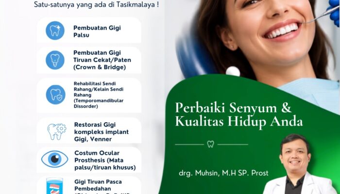 Perkuat Pelayanan; RSUD KHZ Musthafa Buka Poliklinik Prostodonti untuk Rehabilitasi Gigi, Mulut dan Wajah