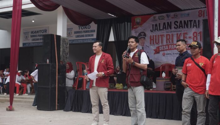 Semarak HUT RI ke-81, KKN UNINUS Posko 45 dan 46 Hadirkan Wakil Bupati Majalengka di Pamulihan