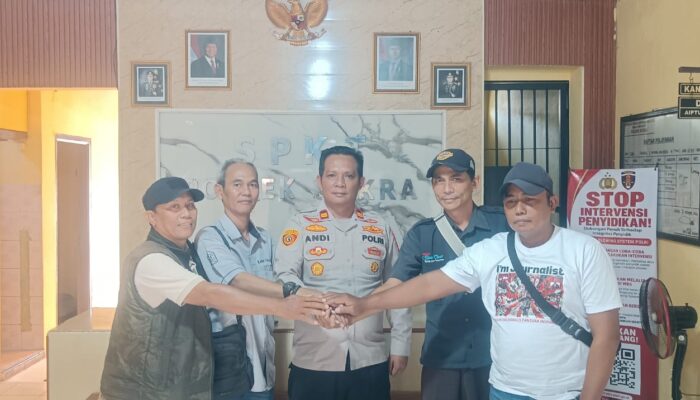Kapolsek Sukra Sambut Hangat Silaturahmi Komunitas Jurnalis Pantura Indramayu