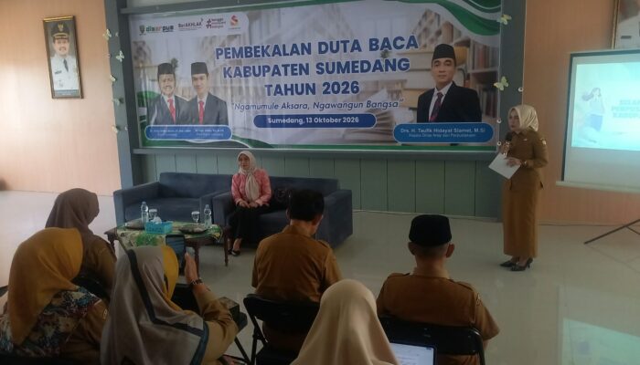 Bukan Sekadar Simbol, Disarpus Sumedang Pembekalan 20 Peserta Duta Baca 2026