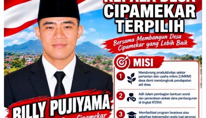 Gelora Era Baru Cipamekar: Tokoh Muda Billy Pujiyama Resmi Terpilih, Siap Melangkah Bersama Bangun Desa!